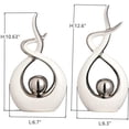 thumbnail image 3 of XUANYI-Pcrown Modern Abstract Art Ceramic Statue Home Decoration-Sculpture Decoration Ornaments For Living Room Dining Room Office Cabinet Bar Shelves Table Center Pieces (White Small), 3 of 7