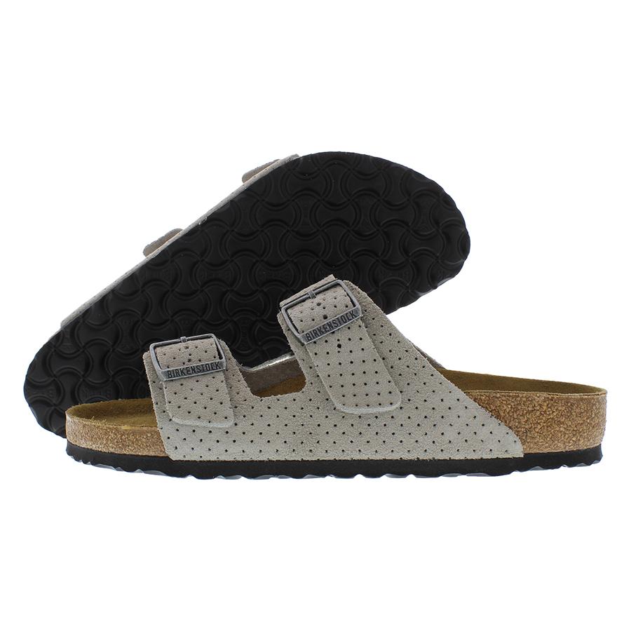 Birkenstock Arizona Unisex Shoes Size 10, Color: Emboss Dots Stone Coin