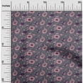 thumbnail image 1 of oneOone Polyester Lycra Fabric Leaves & Floral Block Printed Craft Fabric BTY 56 Inch Wide, 1 of 5
