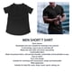 thumbnail image 5 of Camisa de Manga Corta para Hombre con Cuello en V Jersey de Color Puro Camiseta Corta Transpirable Slim Fit para Viajes Deportivos Diarios de Verano, 5 of 8