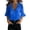 Blue, variant on Puff Sleeve Top for Women Sheer Lace Shirts Patchwork Deep V Neck Tops Elegant Boho Short Sleeve Blouses Trendy