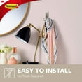 thumbnail image 4 of Command™ Double Hook 17036BN-2EF, Brushed Nickel, 2 Hooks/2 Strips/Pack, 4 of 7