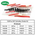 thumbnail image 4 of Likrtyny Juego Diodos Conmutación Schottky Recuperación Rápida 100 Uds. 8 Valores (8 Especificaciones), 4 of 8