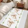 thumbnail image 5 of Easter Bunny Area Rug 4'x6', Spring Watercolor Carrot Modern Art Washable Non-Slip Rugs, Low Pile Large Carpet for Living Room Bedroom Dining Room Kitchen Office Indoor Mat, 5 of 9