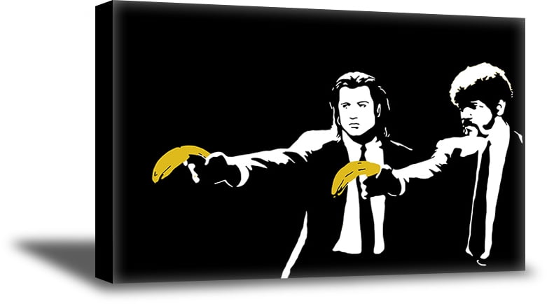 BANKSY CANVAS PICTURES PULP FICTION STAR WARS WALL ART PRINTS DECORATION POSTER
