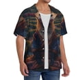 thumbnail image 2 of KLL Garden Meditating Weasel Print Men's Shirt Short Sleeve Button Down Summer Cuba Beach Shirts- 4X-Large, 2 of 5