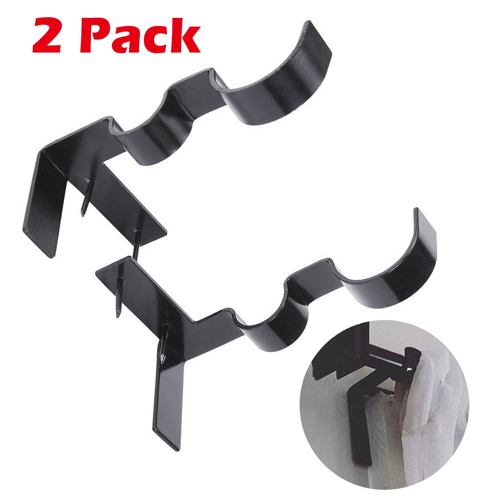 2 Pcs Double Center Support Curtain Rod Bracket Into Window Frame Adjule Brackets Black 2 Pcs Double Center Support Curtain Rod Bracket Into Window Frame Adjule Brackets Black