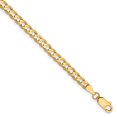 thumbnail image 1 of 14k Yellow Gold 8 Inch 3.8mm Concave Curb Chain Bracelet, 1 of 5