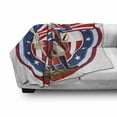 thumbnail image 3 of United States Soft Flannel Fleece Blanket, American Patriot Emblem Cartoon Style Fourth of July Design Country History, Cozy Plush for Indoor and Outdoor Use, 70" x 90", Multicolor, by Ambesonne, 3 of 6
