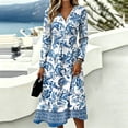 thumbnail image 5 of Women's Summer Maxi Dress Plus Size Flowy Casual V Neck Wrap Dress Elegant Formal Floral a Line Dress, 5 of 5