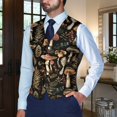 thumbnail image 3 of Uourmeti Fantasy Mushroom Dress Jackets for Formal Wedding, Button Waistcoat Vest Slim Woven Fabric Suit Vest for Men, 3 of 7