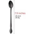 thumbnail image 2 of Iced Tea Spoon Set for 12 Coffee Spoon 7.9 -Inch Stainless Steel Spoon Set Ice Cream Spoon Long Spoon Dessert Spoon Milkshake Spoon-Black, 2 of 7
