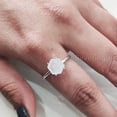 thumbnail image 6 of Hexagon Moonstone Ring, 925 Sterling Silver, Women Ring, Natural Rainbow Moonstone, June Birthstone, Christmas, Thanksgiving, Tiny Dainty Ring, Handmade, Statement Jewelry, Wedding, Anniversary Gift, 6 of 8