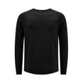 thumbnail image 7 of Fabrcox Shirt Long Sleeve Men Crew Neck Raglan Shirt Men Lightweight Breathable Sun Protection Outdoor Sports Men Workout Shirts Black XXL, 7 of 7