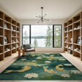 thumbnail image 2 of ODIKA 9'x12' Washable Area Rug Non-Slip, Chair-Friendly Koi Pond Fish Plant Cartoon Butter Cubicle Bug Woodland Golf Flowing Dynamic for Dining Room, Basement, Large Office, 2 of 7