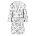 thumbnail image 4 of Women's Fleece Plush Robe Long Warm Plush Bathrobe Loungewear Jacket Printed Comfort Robe, 4 of 5