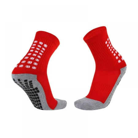 

Unisex Anti Slip Sports Thicken Cushion Soccer Socks Non Skid Grippy Traction for Football Basketball Sports Men