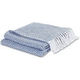 thumbnail image 4 of Luxurious Hand Woven Cozy Warm 100% Cotton All Season Light Weight Couch Chair Bed Decorative Throw Blankets Diamond 50x60 Inch (Set of 2), 4 of 4