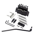 thumbnail image 1 of EeaseCA 1 Set GA505 6 String Metal Saddle Bridge Strain Plate Bridge for Musical Instrument Replacement Guitar Double Locking Tremolo System Right Handed (Black), 1 of 8
