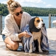 thumbnail image 6 of Anxiety Relief Dog Ear Cover, Snug No Shaking Calming Head Warp for Hematoma, Soft Dog Hearing Protection for Thunderstorm, Firework, Blow Drying, Quiet Dogs Ear Plugs for Noise Cancelling(M,Gray), 6 of 6