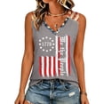 thumbnail image 5 of Bbyeadc 250 Anniversary USA Shirt Women V Neck Sleeveless Tank Top Patriotic Vest 250th Anniversary USA Flag Eagle Tee 1776-2026 Gift,Light Gray (M), 5 of 5