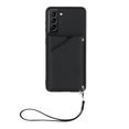 thumbnail image 2 of Feishell Fit for Samsung Galaxy S21+ Phone Case with Wrist Strap,Shockproof Premium PU Leather Back Magnetic Buckle Flip Kickstand Credit Card Slots Anti-Scratch Protective Cover,Black, 2 of 6