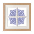 thumbnail image 1 of Violet Décoratif Motif Floral Classique Cadre Mur Table Affichage 4 Ouvertures Image, 1 of 3
