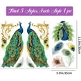 thumbnail image 2 of Peacock Theme Decor Transfers 6x12 inch Furniture Transfer Stickers Animals Wall Art Decals for Bedroom Living Room Desk Table Decoration, 2 of 8