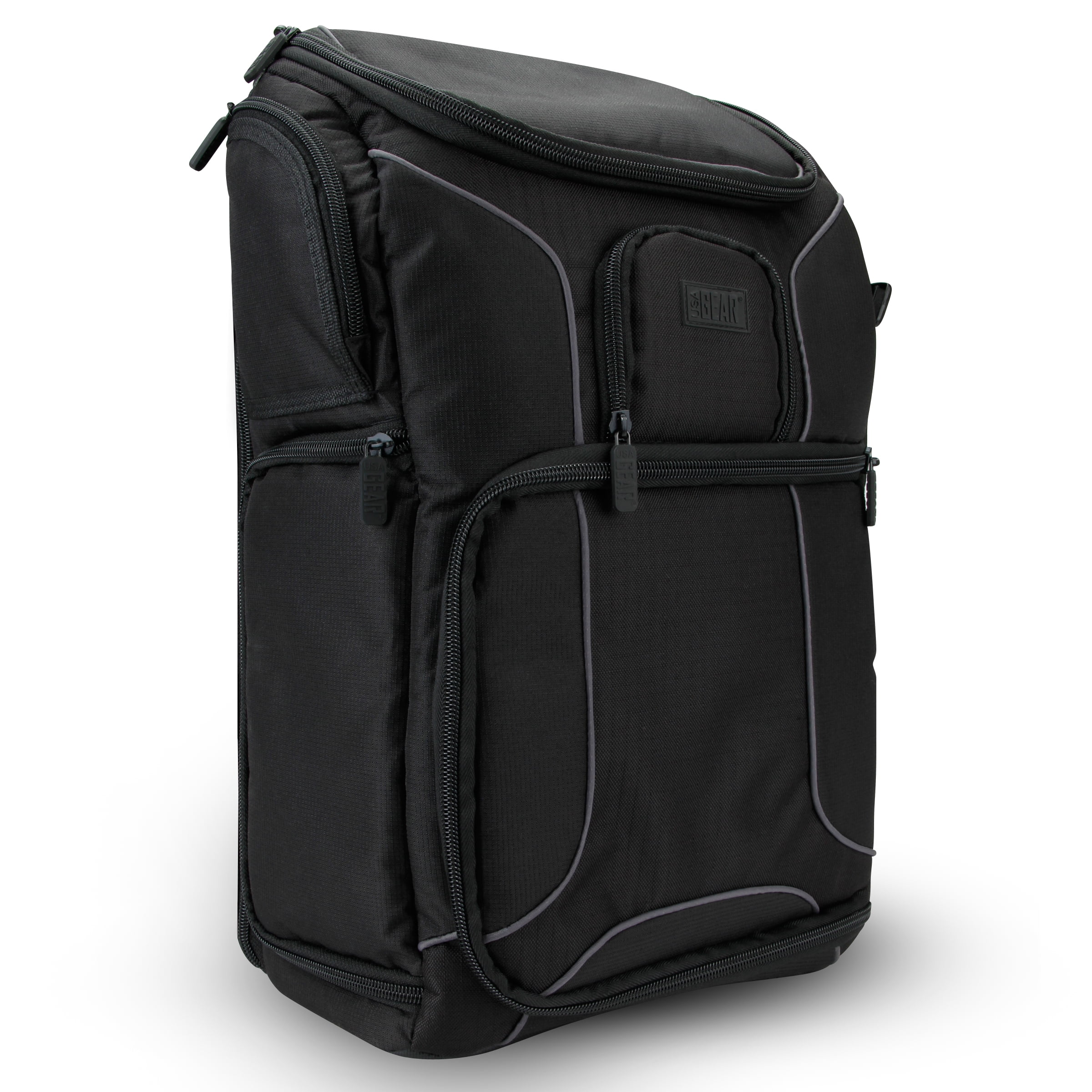 USA GEAR Digital SLR Camera Backpack Case w/15.6" Laptop Compartment featuring Padded Custom Dividers, Tripod Holder, Rain Cover. Long-Lasting Durability & Storage Pockets - Compatible w/Many DSLRs