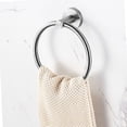thumbnail image 1 of Anneau Porte-Serviette en Acier Inoxydable pour Salle de Bain Noir 2 Pcs, 1 of 8