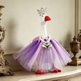 thumbnail image 5 of Gumesh Rainbow Porch Goose Outfit Goose Outfit Lawn Geese Costume Clothes Pearl Tie Fits 23" Cement Geese Statue for Pride Month Outdoor Garden Yard Patio Art Decor, 5 of 7