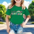 thumbnail image 2 of Ruiwill 4Th Grade Shirt Girl Summer Breathable Fourth Grade Letter Print Girls Clothes Crew Neck Short Sleeve Kids Tops Size 10-11 Years, 2 of 4