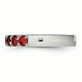 thumbnail image 3 of Acier Inoxydable Poli Rouge CZ 4mm Bague 5 Taille, 3 of 7