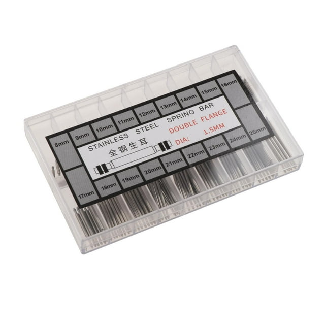 1 barra de resorte de caja, bielas para correa de reloj, accesorios de reloj, acero inoxidable 15 mm