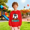thumbnail image 2 of Byoo Big Boys Sweatshirt Cute Penguin Printed Full Sleeved Active Pullover Top Casual Loose Fit Daily Clothing, 2 of 4