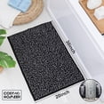 thumbnail image 3 of FloorHug Bathroom Rugs 20"x30", Chenille Bath Rugs Washable for Bathroom Floor, Soft and Absorbent Bath Mat Non-Slip, 1.2" Thick Plush Fluffy Bathroom Mat for Tub and Shower, Black, 3 of 10