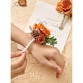 thumbnail image 3 of Conjunto de Corsage y Boutonniere Serwalin Naranja para Prom y Boda, 3 of 9