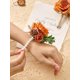 thumbnail image 3 of Conjunto de Corsage y Boutonniere Serwalin Naranja para Prom y Boda, 3 of 9