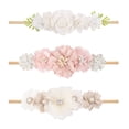 thumbnail image 2 of Baby Girl Floral Headbands- 3pcs Nylon Headband Handmade Flower Crown Elastic Hairband Newborn Toddler Hair Accessories Gifts for Girls, 2 of 6