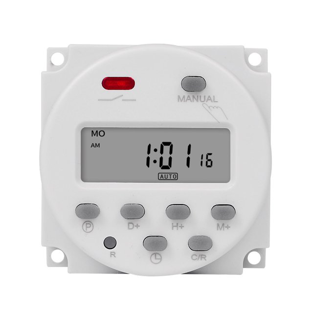Interrupteur Minuteur Numérique, Alimentation Micro-Ordinateur Interrupteur de Temps Design Bouton 110V pour Appareils Électriques
