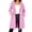 Pink, variant on SBYOJLPB Women's Coats Solid Color Casual Zipper Long Sleeve Thickening Winter Hooded Outwear with Pockets