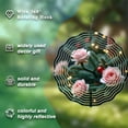 thumbnail image 5 of Elegant Metal Hanging Wind Spinners & Chimes - Beautiful Floral Design with Pink Roses & Red Ornament for Yard & Garden Decor, 5 of 6