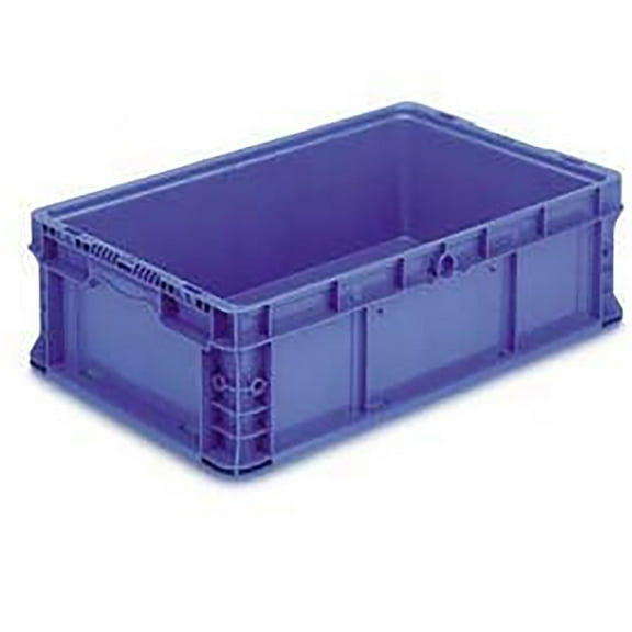 ORBIS Stakpak Modular Straight Wall Container 24""L x 15""W x 7-1/2""H Blue Poly