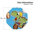 thumbnail image 3 of Balery 6 Pcs Dinosaur Riding A Motorcycleleather Coasters Set, Drink Table Cup Coasters For Living Room Kitchen Coffee Decor, 3 of 9