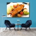 thumbnail image 2 of Cuadro Canva Listo Para Colgar Tipo Galería Salmon Con Ensalada 60X90 cm, 2 of 4
