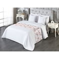 thumbnail image 3 of Cherry Blossom Bed Runner, Pastel Colored Pinkish Flowers on Spring Branches Soft Tones, Decorative Accent Bedding Scarf for Hotels Homes & Guest Rooms, Queen, Blush Evergreen and Taupe, by Ambesonne, 3 of 3