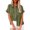 Green, variant on Linen Shirts for Women Cotton Linen Short Sleeve Button Beach Blouse With Pocket Tops Summer Tops