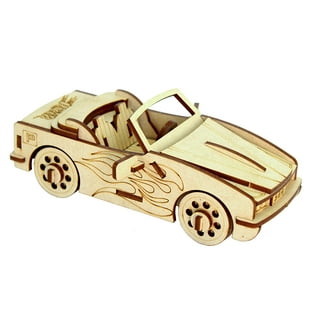 Koltose by Mash - Model Car Kit, 3D Puzzle, Build & Paint 6 Wood Cars 