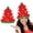 Red, variant on Festive Christmas Tree Hat for Adults & Kids - Soft Fabric Holiday Party Hat with 3D Design,Lightweight Xmas Decoration for Christmas Day,Santa Party,and Holiday Gatherings