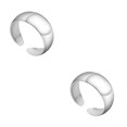 thumbnail image 4 of Guardurnaity de plata de ley 925 con estilo para hombres y mujeres, ancha brillante de moda, plata plata 2Conjunto, 4 of 6